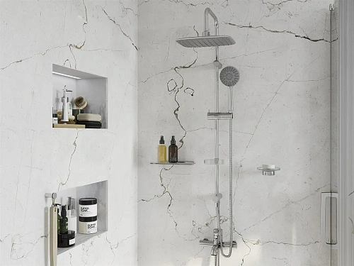 Душевая стойка STWORKI Дублин by Damixa Дублин HFDB97000, хром 427943 Душевая стойка STWORKI Дублин by Damixa Дублин HFDB97000, хром 427943