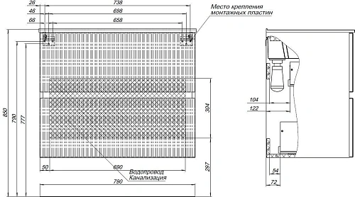 Тумба под раковину Aquanet Джейн 80 маренго 00313302 напольная/подвесная Тумба под раковину Aquanet Джейн 80 маренго 00313302 напольная/подвесная
