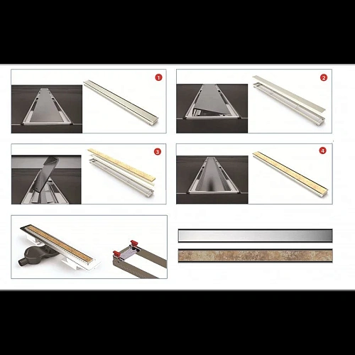 Душевой лоток BERGES В1 Keramik 800, матовый хром, S-сифон D50 H60 боковой 090119 Душевой лоток BERGES В1 Keramik 800, матовый хром, S-сифон D50 H60 боковой 090119