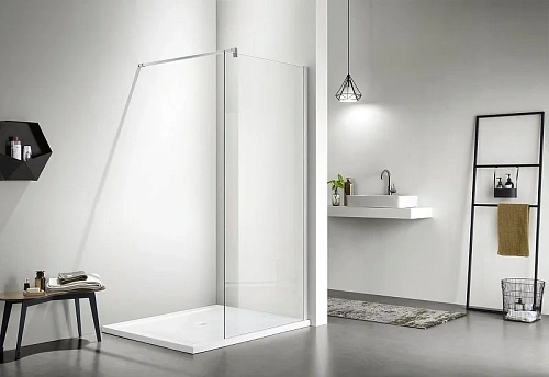 Душевая перегородка Aquatek Walk in 1400x2000 профиль хром, стекло прозрачное AQ WIW 14020CH Душевая перегородка Aquatek Walk in 1400x2000 профиль хром, стекло прозрачное AQ WIW 14020CH