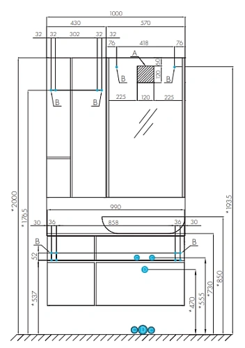Зеркало Aquaton Мишель 57 1A244402MIX30 Зеркало Aquaton Мишель 57 1A244402MIX30