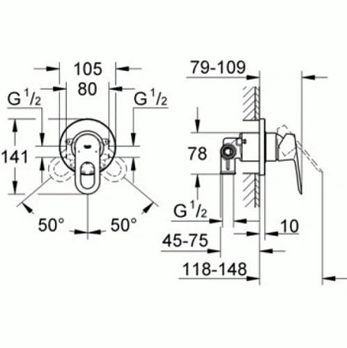 Гигиенический душ Grohe BauEdge 124897 Гигиенический душ Grohe BauEdge 124897