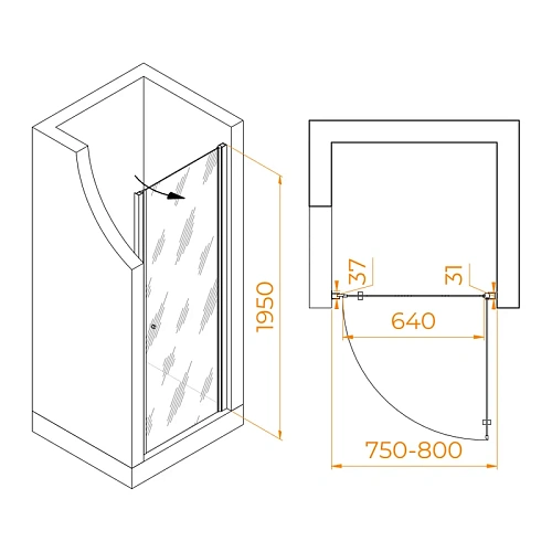 Душевая дверь RGW Dolphin TN-03 800 мм Easy Clean хром 54930308-11 Душевая дверь RGW Dolphin TN-03 800 мм Easy Clean хром 54930308-11