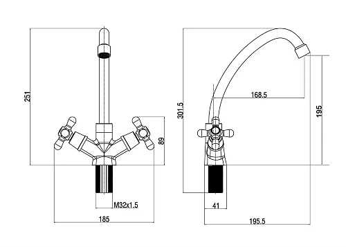 Смеситель для раковины OneLife P03-003cr Смеситель для раковины OneLife P03-003cr