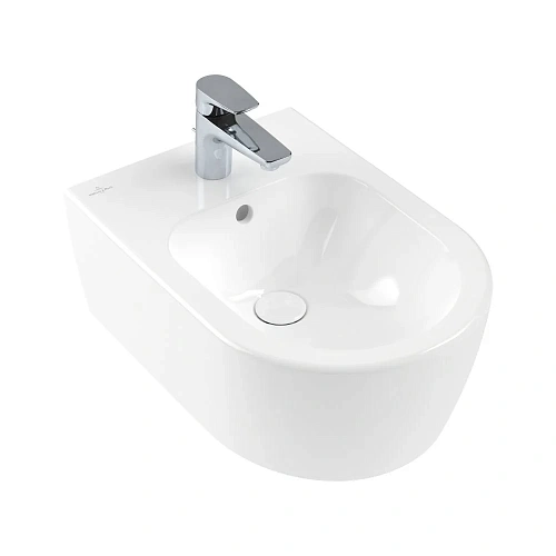 Биде подвесное Villeroy & Boch Avento альпийский белый CeramicPlus 540500R1 Биде подвесное Villeroy & Boch Avento альпийский белый CeramicPlus 540500R1