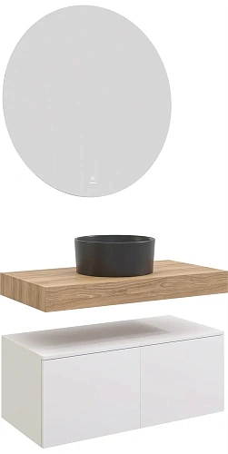 Комплект мебели STWORKI Ольборг 100 столешница дуб французский, без отверстий, 2 тумбы 50 487255 Комплект мебели STWORKI Ольборг 100 столешница дуб французский, без отверстий, 2 тумбы 50 487255