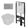Картинка анонса товара «комплект унитаза d&amp;k ds1431606 dt1436016 с инсталляцией di8055119 и клавишей смыва db1519001»