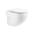 Детальная картинка товара «унитаз подвесной belbagno onda bb066chr/bb870sc безободковый с сиденьем»