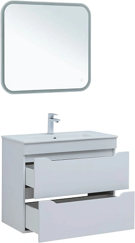 Тумба под раковину Aquanet Практика 80 00347965 белый глянец Тумба под раковину Aquanet Практика 80 00347965 белый глянец