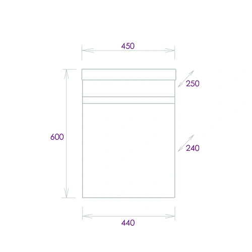 Тумба под раковину Onika Милтон 45 см 104511 подвесная, серая/дуб сонома (дляФостер 45) Тумба под раковину Onika Милтон 45 см 104511 подвесная, серая/дуб сонома (дляФостер 45)