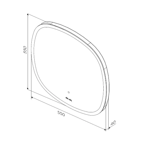 Зеркало AM.PM Func M8FMOX0551WGS с LED-подсветкой, сенсором, 55 см Зеркало AM.PM Func M8FMOX0551WGS с LED-подсветкой, сенсором, 55 см