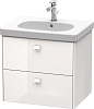 Картинка анонса товара «тумба под раковину duravit brioso br414502222 подвесная 62 см белый глянцевый»