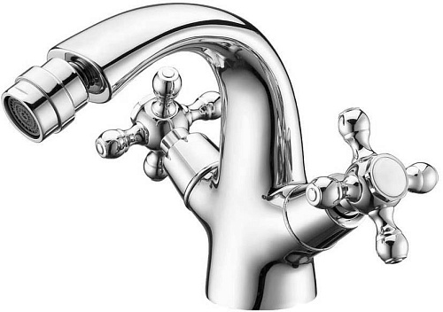 Смеситель для биде Boheme TRADIZIONALE 276-Ceramic CHROMO двуручковый + ручки керамика Смеситель для биде Boheme TRADIZIONALE 276-Ceramic CHROMO двуручковый + ручки керамика