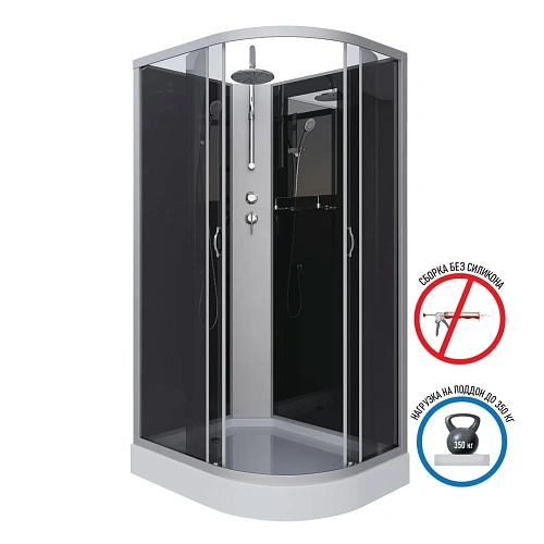 Душевая кабина Niagara Classic NG-3512-14LBKT (1200х800х2100) низкий поддон (13см) стекло тонированное 35121433LBKT Душевая кабина Niagara Classic NG-3512-14LBKT (1200х800х2100) низкий поддон (13см) стекло тонированное 35121433LBKT