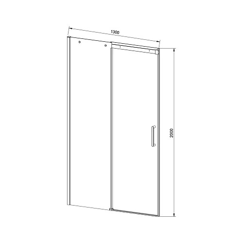 Душевая дверь Dice VDS-4D130CLB, 1300, черный, стекло прозрачное Душевая дверь Dice VDS-4D130CLB, 1300, черный, стекло прозрачное