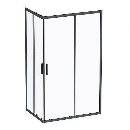 Душевой уголок AM.PM Gem S W93G-404-120280-BT S Twin Slide 120x80, профиль черный матовый, стекло прозрачное Душевой уголок AM.PM Gem S W93G-404-120280-BT S Twin Slide 120x80, профиль черный матовый, стекло прозрачное