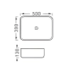 Раковина Aquatek ВЕГА AQ5515-MW 500x390x130, матовый белый, накладная Раковина Aquatek ВЕГА AQ5515-MW 500x390x130, матовый белый, накладная