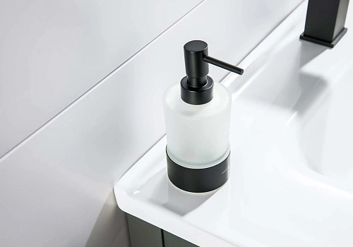 Дозатор жидкого мыла Aquatek ЛИРА AQ4429MB черный матовый Дозатор жидкого мыла Aquatek ЛИРА AQ4429MB черный матовый