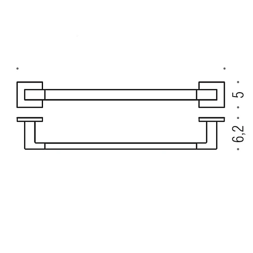 Полотенцедержатель Colombo Basic Q B3710.CR 56см, хром Полотенцедержатель Colombo Basic Q B3710.CR 56см, хром