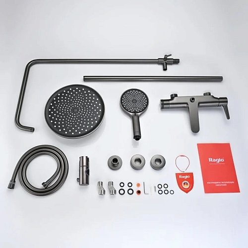 Душевая система Raglo R32.24.09, графит Душевая система Raglo R32.24.09, графит