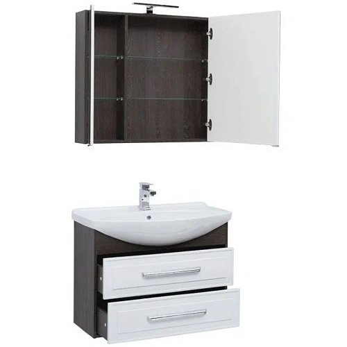 Комплект мебели Aquanet Остин 85 дуб кантербери/белый 00252221 Комплект мебели Aquanet Остин 85 дуб кантербери/белый 00252221