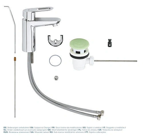 Смеситель для раковины GROHE Start Loop со сливным гарнитуром, хром (23349000) Смеситель для раковины GROHE Start Loop со сливным гарнитуром, хром (23349000)