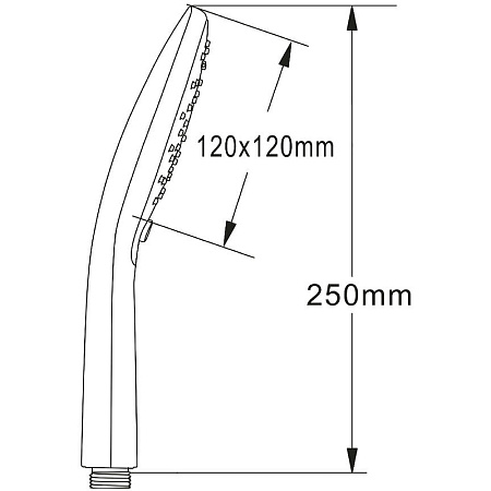 Душевая лейка Agger Marine AHS0, 3 режима, 120х120 AHS05