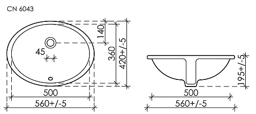 Раковина Ceramica Nova ELEMENT CN6043 Раковина Ceramica Nova ELEMENT CN6043