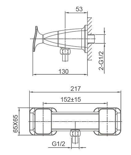 Смеситель для душа Wonzon & Woghand Shakespeare, хром (WW-654101-CR) Смеситель для душа Wonzon & Woghand Shakespeare, хром (WW-654101-CR)