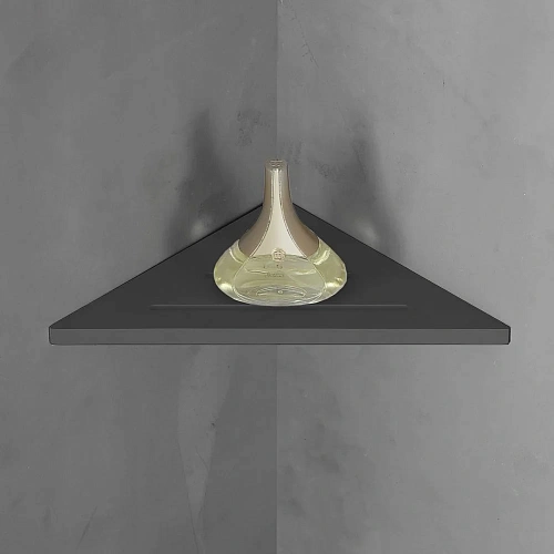 Полка ABBER Stein AS1652LMB угловая черная матовая Полка ABBER Stein AS1652LMB угловая черная матовая