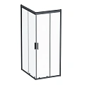 Душевой уголок AM.PM Gem W90G-404-100280-BT стекло прозрачное, профиль черный матовый Душевой уголок AM.PM Gem W90G-404-100280-BT стекло прозрачное, профиль черный матовый