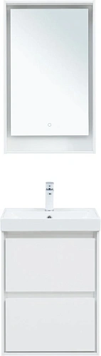 Тумба под раковину Aquanet Милан 50 белый глянец 00336366 подвесная Тумба под раковину Aquanet Милан 50 белый глянец 00336366 подвесная