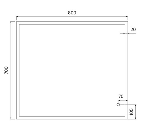 Зеркало Iddis Brick BRI8000i98 80 см Зеркало Iddis Brick BRI8000i98 80 см