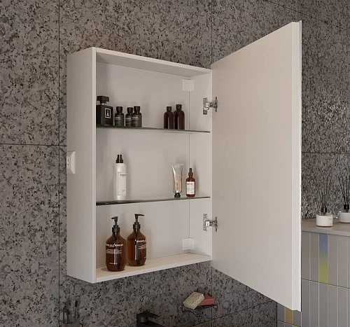 Зеркальный шкаф STWORKI Эстерсунд 60 с подсветкой, сенсорное, прямоугольное, белое, в современном ст 554158 Зеркальный шкаф STWORKI Эстерсунд 60 с подсветкой, сенсорное, прямоугольное, белое, в современном ст 554158