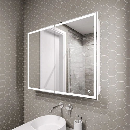 Зеркальный шкаф GROSSMAN "МЕРКАДО-90 см" универсал. с LED подсветкой 209003 Зеркальный шкаф GROSSMAN "МЕРКАДО-90 см" универсал. с LED подсветкой 209003