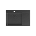 Кухонная мойка Lemark KEZADRA 780L из нержавеющей стали, с крылом (чаша слева), черный матовый 9932152 Кухонная мойка Lemark KEZADRA 780L из нержавеющей стали, с крылом (чаша слева), черный матовый 9932152