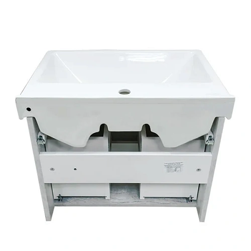 Тумба с раковиной Comforty Никосия 60П 00004138879 дуб белый раковина Fest 60 F01 Тумба с раковиной Comforty Никосия 60П 00004138879 дуб белый раковина Fest 60 F01