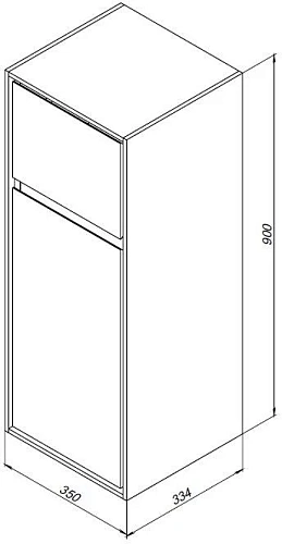 Шкаф-пенал Aquanet Милан 35 черный глянец 00306376 Шкаф-пенал Aquanet Милан 35 черный глянец 00306376