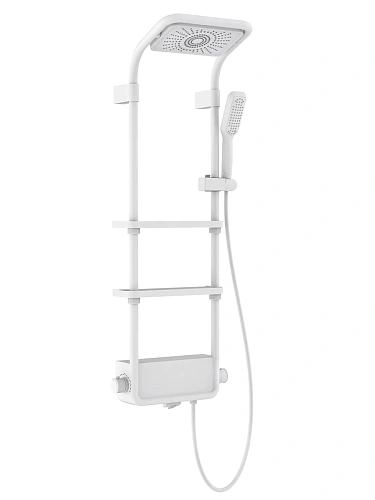 Душевая система AQUAme AQM 8003W с термостатом, Белый AQM8003W Душевая система AQUAme AQM 8003W с термостатом, Белый AQM8003W