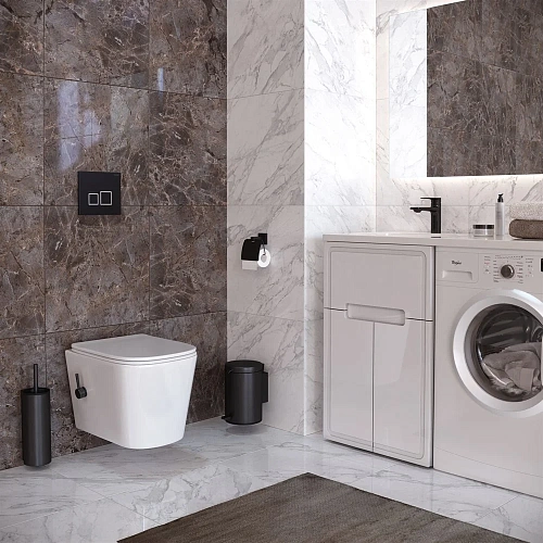 Унитаз подвесной Taliente Correto белый, с крышкой микролифт, с черным смесителем биде CR25200+SMner CR25200+SMnero Унитаз подвесной Taliente Correto белый, с крышкой микролифт, с черным смесителем биде CR25200+SMner CR25200+SMnero