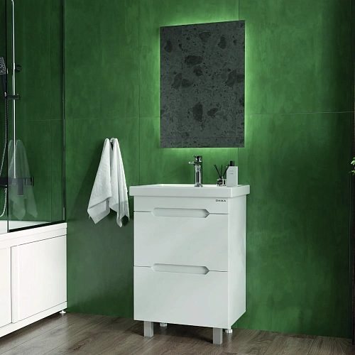 Тумба под раковину Onika Айленд 60 см 106160 напольная, белая (для Фостер 60) Тумба под раковину Onika Айленд 60 см 106160 напольная, белая (для Фостер 60)