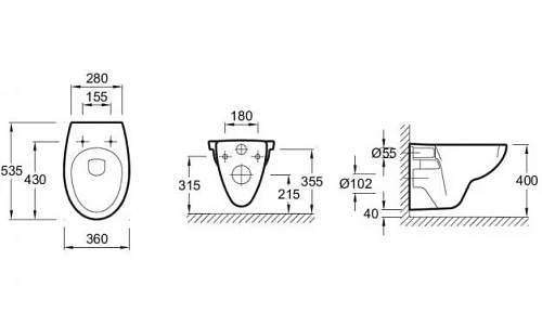 Унитаз подвесной Jacob Delafon Patio E4187-00 без сиденья Унитаз подвесной Jacob Delafon Patio E4187-00 без сиденья