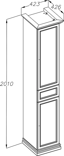 Шкаф-пенал Opadiris Корсо Оро №11 00-00000618 левый слоновая кость Шкаф-пенал Opadiris Корсо Оро №11 00-00000618 левый слоновая кость