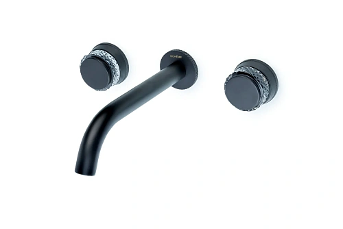 Смеситель для раковины Boheme AURA BLACK встраиваемый 152-2-B-A Смеситель для раковины Boheme AURA BLACK встраиваемый 152-2-B-A