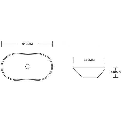 Раковина Ceruttispa CR7031B 640х360х140 накладная, белая, овал Раковина Ceruttispa CR7031B 640х360х140 накладная, белая, овал