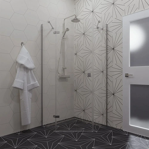 Душевой уголок DIWO Оренбург 90х90 профиль хром глянцевый 571172 Душевой уголок DIWO Оренбург 90х90 профиль хром глянцевый 571172