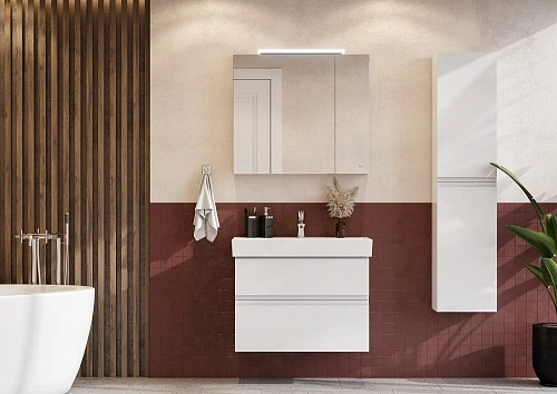 Зеркальный шкаф Roca Oleta 80 белый матовый, A857647501 Зеркальный шкаф Roca Oleta 80 белый матовый, A857647501