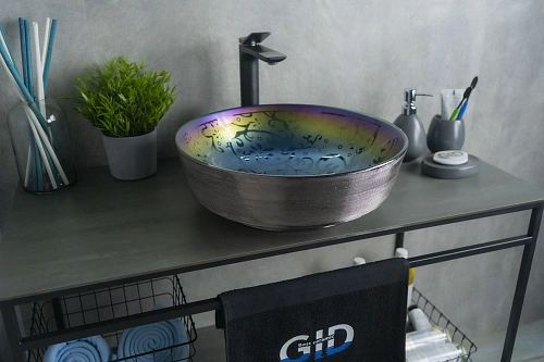 Раковина Gid D1315h107 53332 накладная цветная 41.5x41.5x13.5 Раковина Gid D1315h107 53332 накладная цветная 41.5x41.5x13.5