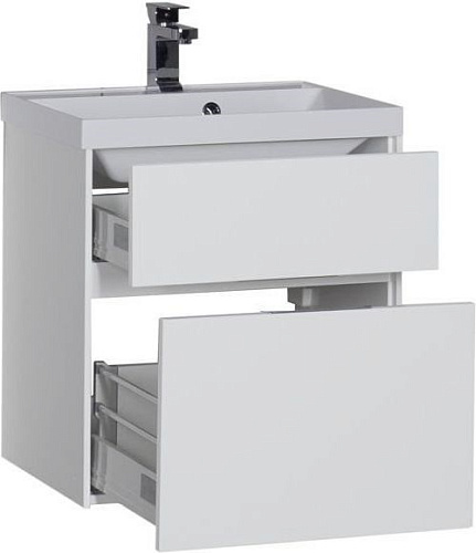Тумба под раковину Aquanet Латина 60 белый (2 ящика) 00179934 Тумба под раковину Aquanet Латина 60 белый (2 ящика) 00179934
