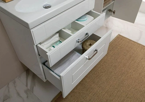 Комплект мебели Aquanet Рондо 70 белый (2 ящика) 00195707 Комплект мебели Aquanet Рондо 70 белый (2 ящика) 00195707